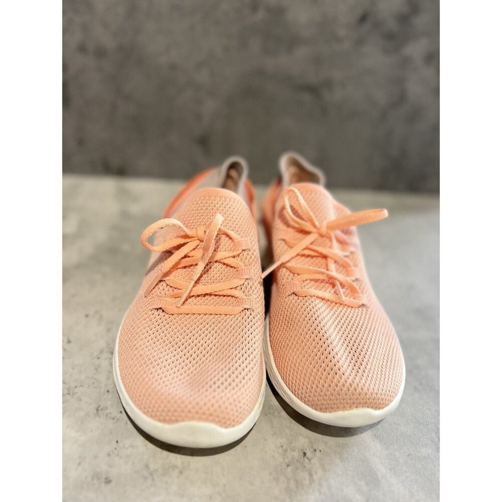 Skechers You Spirit Womens Athletic Running Training Shoes Size 7 Peach White - Picture 2 of 12